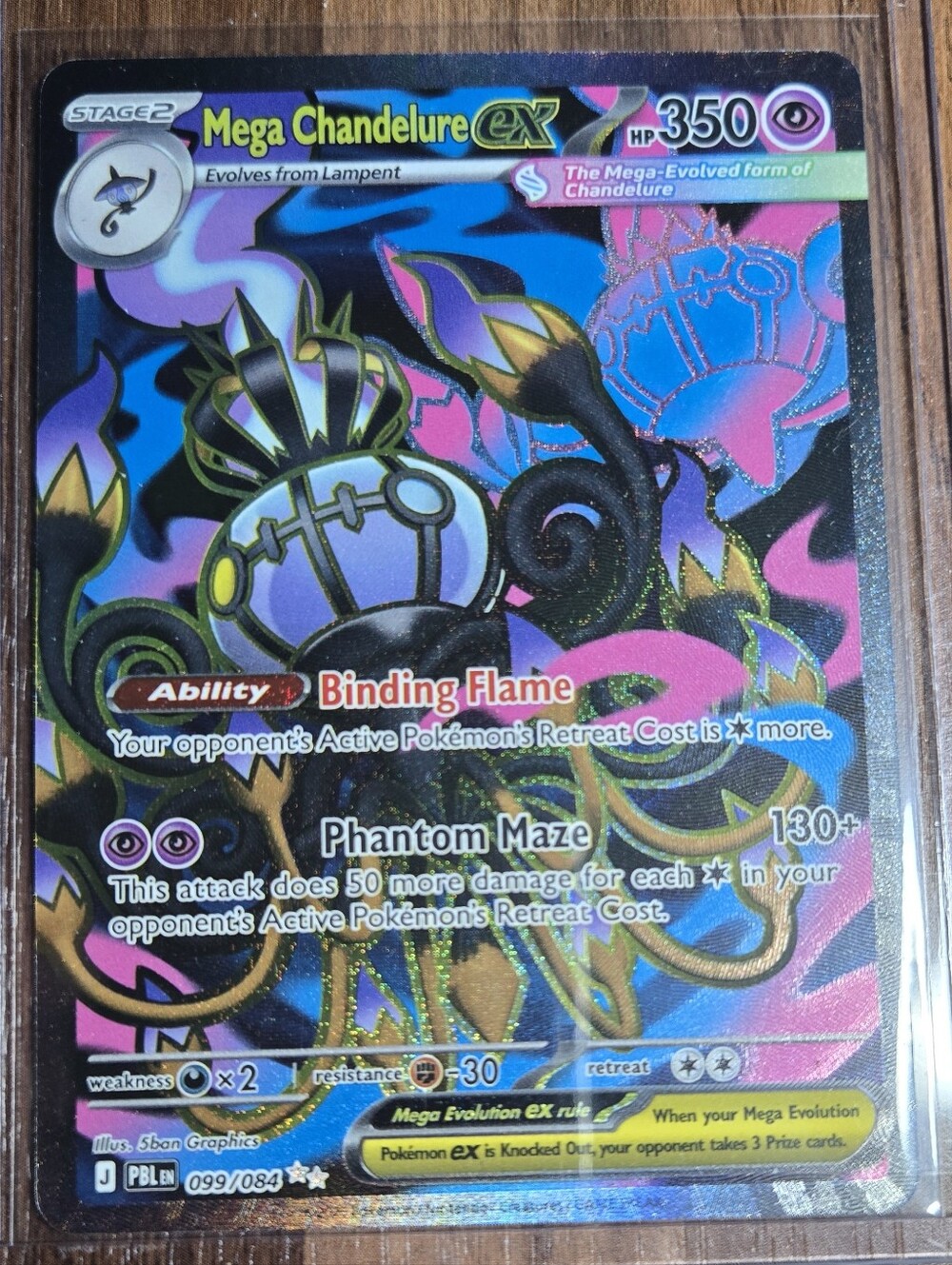 Pokémon Card Pitch Black Ultra Rare - Mega Chandelure EX